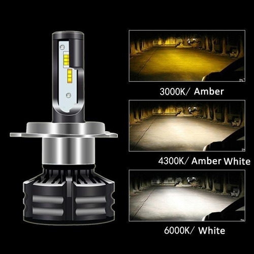 Kit De Faróis Led Tricolor 9004 3000k 4300k 6000k N