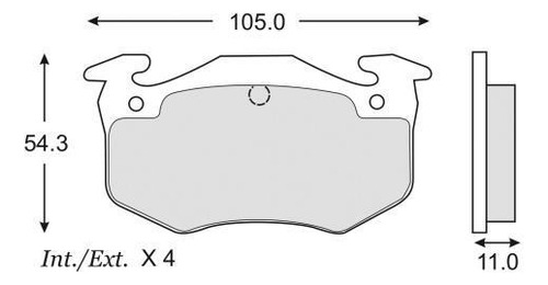 Balatas De Disco Traseras Para Peugeot 206 01-08, 306 97-02.