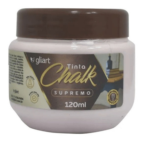 Tinta Chalk Para Artesanato Super Cobertura Gliart 120ml Cor Rosa Cristal
