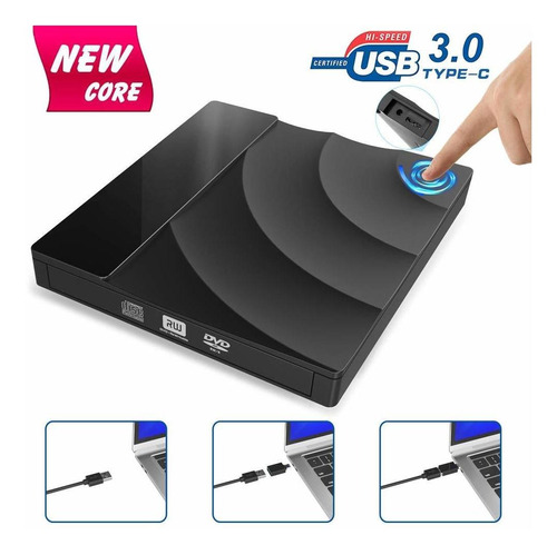 Externa Cd Dvd Actualizada Tintec Usb 3.0 Tipo Dual Port Rw