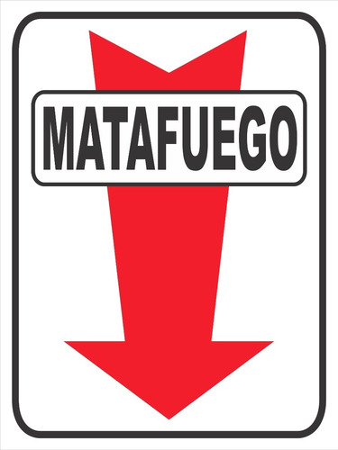 Cartel Matafuegos 30x40 Cm