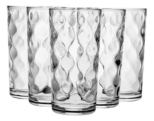 Vaso Vidrio 390 Cc. X 6 Ideal Casa Cocina Familiar Color Transparente