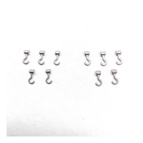 Imagen 2 de 2 de Hook Crimpable Curvo Corto X 10 Unidades (5 Der./5 Izq.)