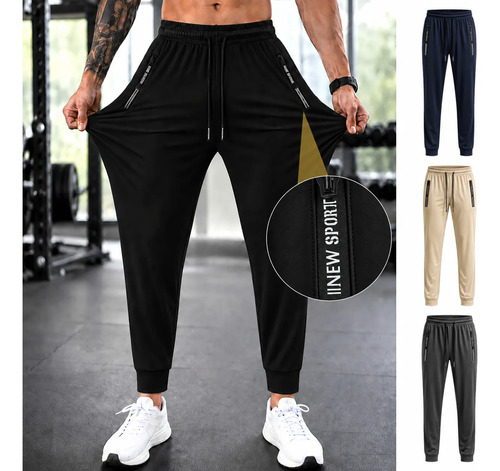 Calça Jogger Tactel Masculina Slim Academia Treino Esporte
