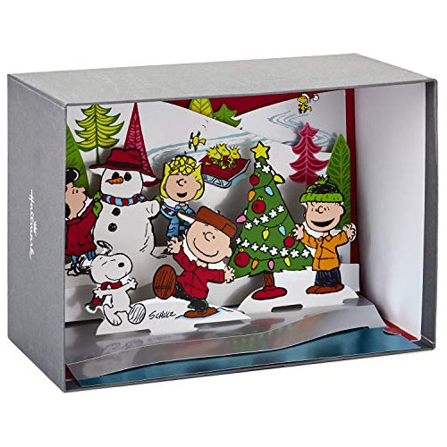 Peanuts Paper Craft Tarjetas De Navidad Caja, Escena De...