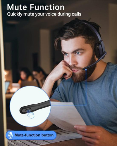 Huakua Auriculares Bluetooth Con Micrófono Para Audio Nítido