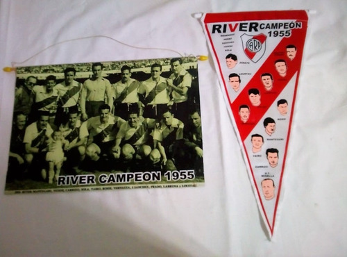 Banderin River Retro Campeon 1955 Y Banner Equipo Campeon