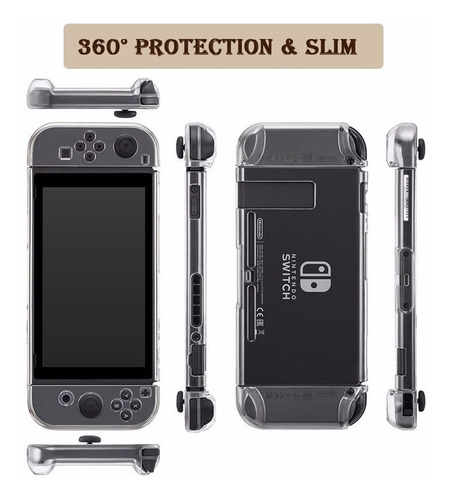 Funda Protector Carcasa Rígida Nintendo Switch Transparente Transparente
