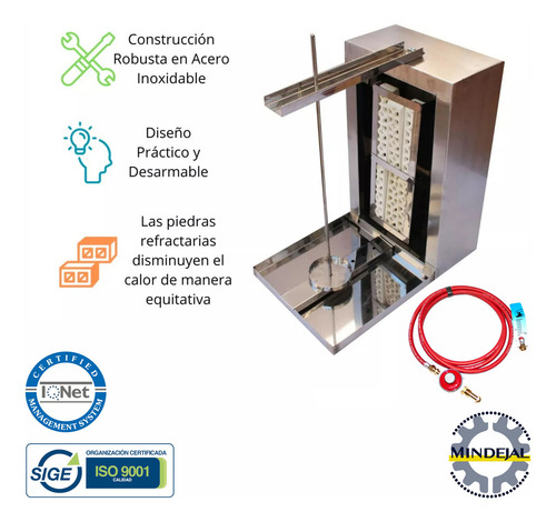 Charola Trompo Pastorero Inox 6 Piedras 35 Kg Todo Incluido Color Acero Inoxidable