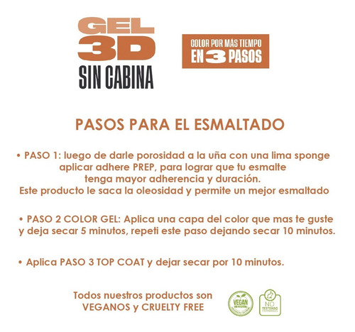 Imagen 4 de 4 de Kit Esmaltes Para Uñas Gel 3d X 4 Sin Cabina Cuvage