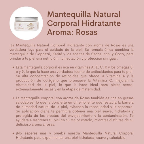 Imagen 2 de 2 de Mantequilla Corporal Rosas - g a $400