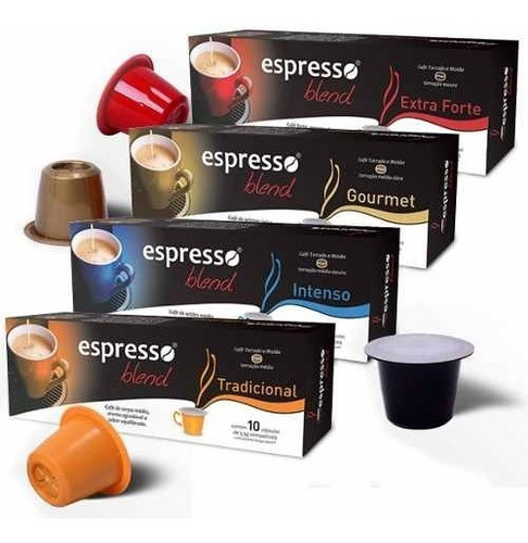 Kit Cápsulas Compatíveis Nespresso® Espresso Blend - 40 Un