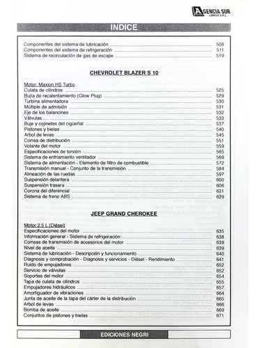 Manual Y Guía Automotor Diesel, Especificación Y Despiece
