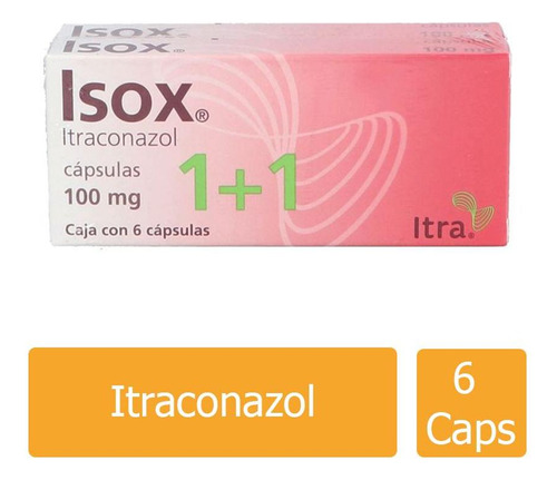 Isox 100 Mg 1 + 1 Caja Con 6 Cápsulas