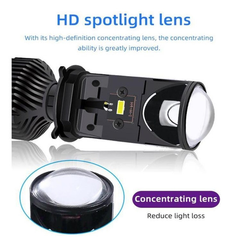 B H4 Proyector Led Mini Lente Rhd Lhd 6000k Luz Automóvil