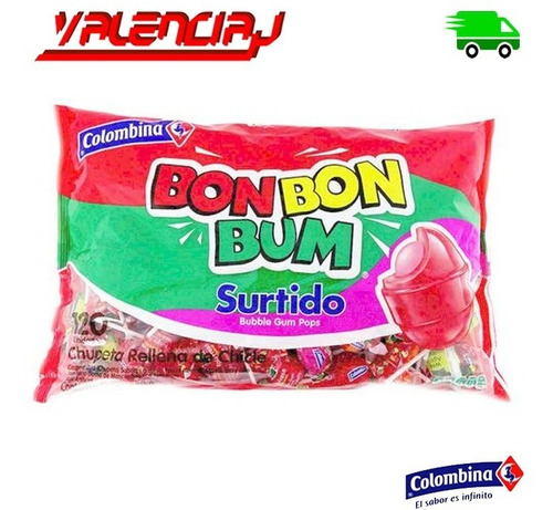 Dulces Colombinas Surtidas Bonbonbum 19 G - kg a $0