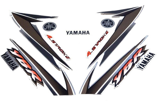 Kit Adesivos Yamaha Ybr 125 2004 Prata 00876 Cor ADESIVO YBR 125 2004 PRATA