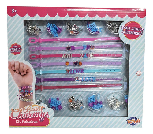 Brinquedo Beaut Charmys Kit Pulseiras Com Acessórios 42338