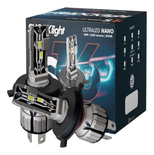 Par Lâmpadas Farol Ultra Led S16 Shocklight 8400 Lumens Nano