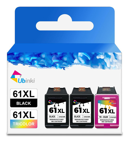 61xl - Cartuchos De Tinta De Color Negro De Repuesto Para Hp