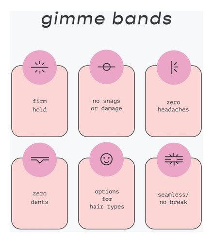 Gimme Bandas Pelo Gruesas Sin Daño, Microfibra Elástica