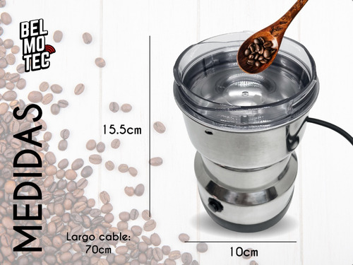 Imagen 4 de 10 de Molinillo De Granos De Café Electrico Especias Semilla Muele