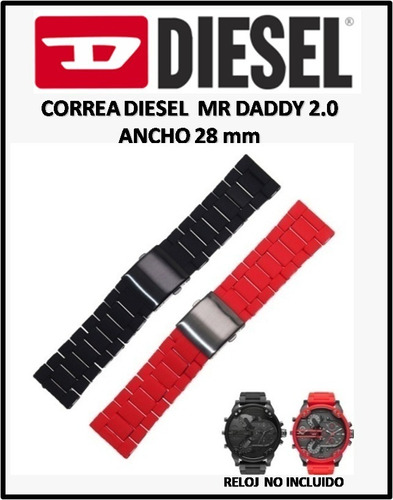 Correa Pulsera Diesel Mr Daddy Original Acero-goma 28mm