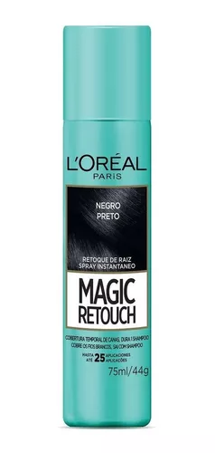Tintura líquida temporal L'Oréal Paris Magic retouch tono negro x 75mL