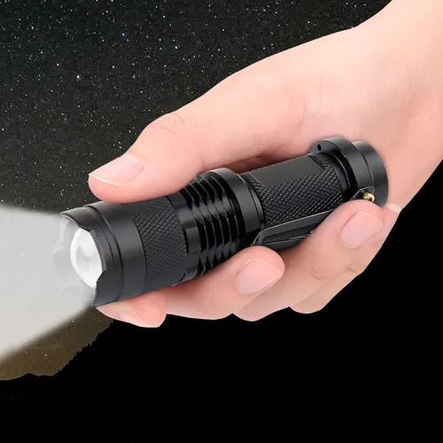 Linterna Led Recargable De Aluminio Con Cargador Y Estuche
