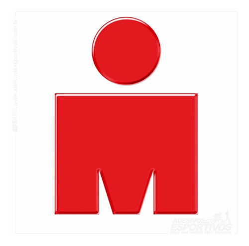 Adesivo Emblema Triathlon Ironman Resinado 3d