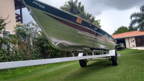 Barco De Alumínio Bico Fino De 5 Metros Esporte E/ou Recreio