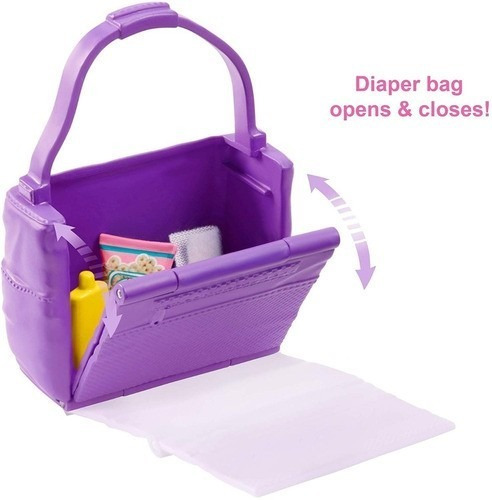 Bebê Barbie Skipper Babysitters Com Bolsa De Fraldas Comida