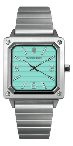 Reloj De Pulsera Sapphero Retro De Acero Inoxidable, Unisex