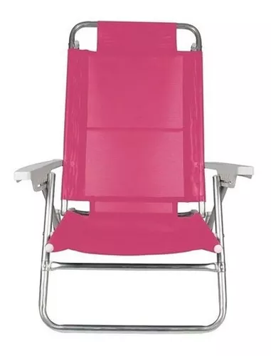 HAUSHOF Silla de playa con respaldo alto, silla plegable con