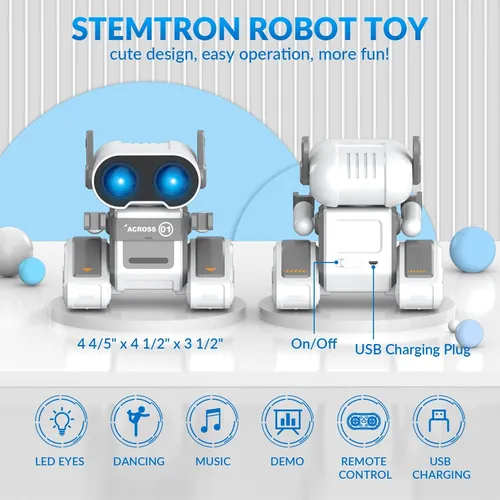 Rc Robot Juguetes Para Niños, Control Remoto Recargable R...