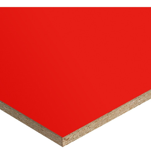 Placa Madera Aglomerado 18mm 275 X 183 Mm Liso Rojo Faplac
