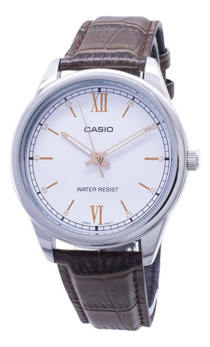 Reloj Casio Mtp-v005l-7b Acero Y Cuero