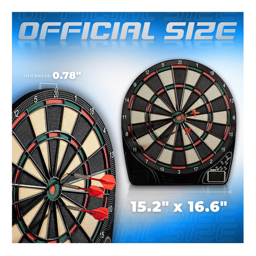 Franklin Sports Juegos De Dianas Electrónicas Para Dardos De Negro.