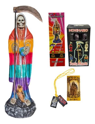 Imagen De Resina Santa Muerte De 1 Metro + Vela+locion+escap