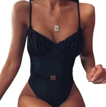 Comprar Ropa De Baño Entera \u002F Bikinis \u002F Ropa De Baño Color Negro