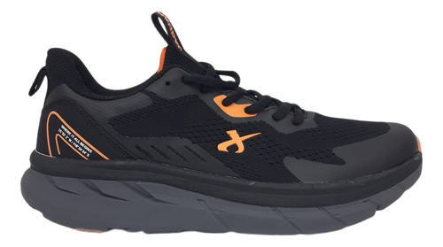 Zapatillas Deportivas Negro Naranja Hombre 39 Al 45 