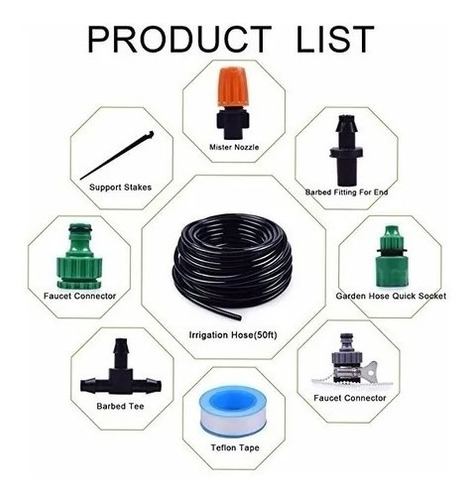 Imagen 3 de 7 de Kit De Riego Sistema Automático Goteo O Aspersor 25m +timer