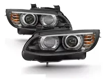 Comprar Faros Led Bmw Serie 3 E92 2007 Al 2013 Ojos De Angel Y Lupas