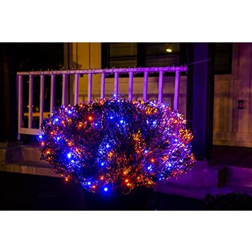 200 Luces De Red Led De Halloween Naranjas Y Moradas 8 ...