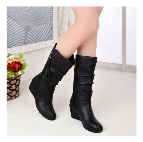 Botas Mujer Botines De Tacón Alto Cuña De Plataforma Femenin