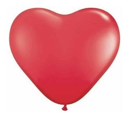 Balão Bexiga Namorados Coração 6  Vermelho - 50 Unidades
