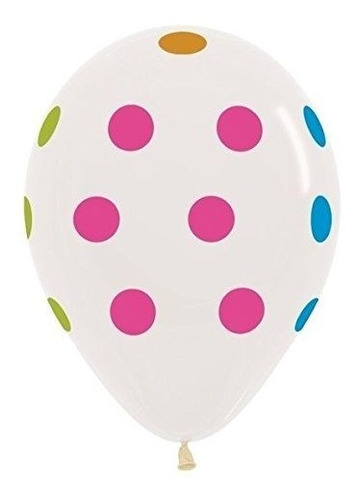 Globos De Fiesta Infantil Blacklight 25 Neon Uv Clear Polka 