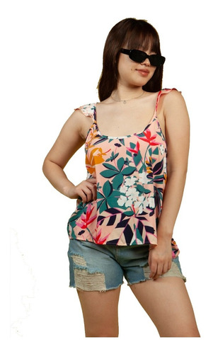 Musculosa Top Bretel Volado | Vov Jeans (02602)