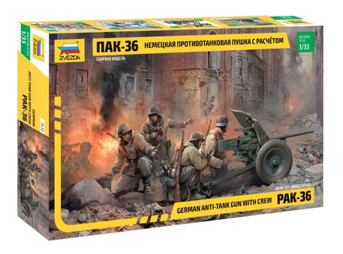 Pak-36 Cañon Anti Tanques Con Artilleros By Zvezda # 3610