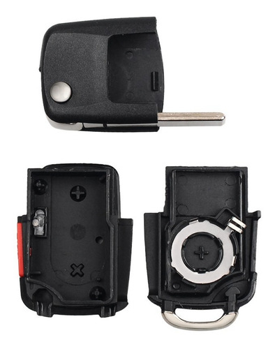Imagen 2 de 9 de Carcasa Llave Vw 2+1 Bot Desmontable Bora Passat Golf Polo